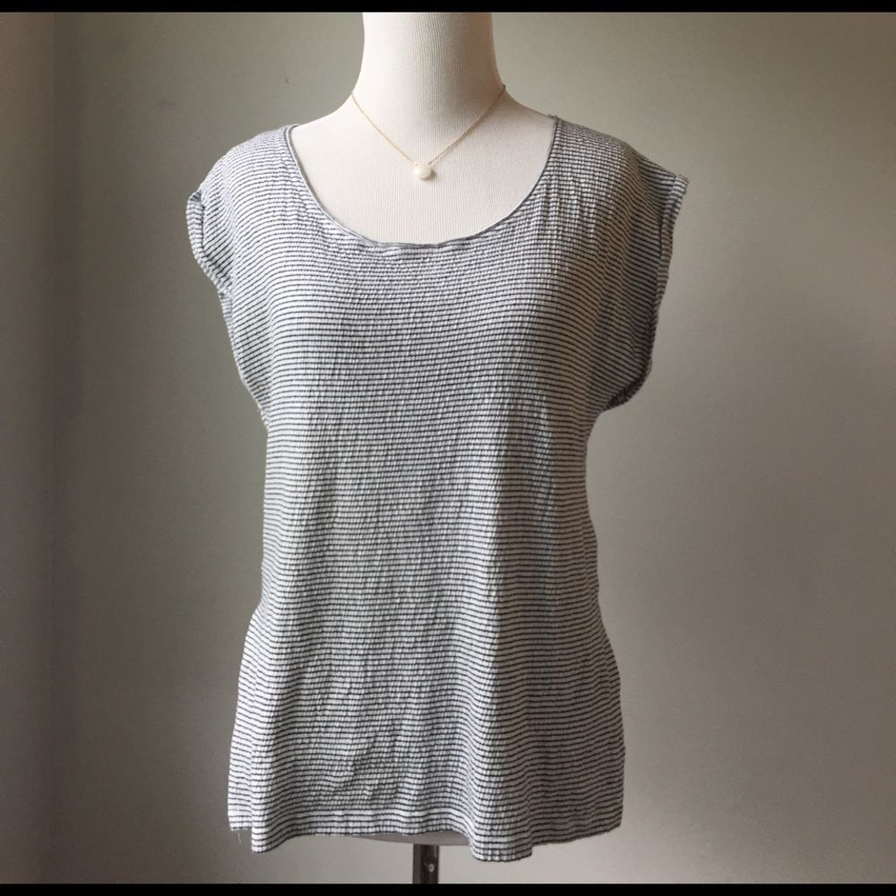 ZARA TRF Small striped Tshirt Top